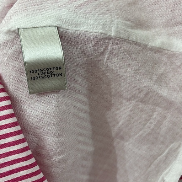 Neiman Marcus Red and White Striped Dress - small a 100% cotton - button up - Picture 4 of 6